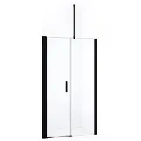 Maxaro Diamond Douchedeur | 110 cm Mat zwart Helder glas Draaideur | Douchedeur glas | Glazen Douchedeur | Nisdeur Douche
