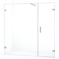 Maxaro Diamond Douchedeur | 195 cm Chroom Helder glas Draaideur | Douchedeur glas | Glazen Douchedeur | Nisdeur Douche