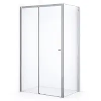 Maxaro Crystal Comfort Douchecabine | 110x80 cm Chroom Helder glas Schuifdeur Rechthoek