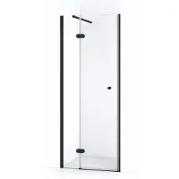 Maxaro Amber Douchedeur | 80 cm Mat Zwart Helder Glas Draaideur | Douchedeur glas | Glazen Douchedeur | Nisdeur Douchewand