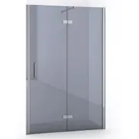 Maxaro Diamond Douchedeur | 110cm Chroom Rookglas | 200cm Hoog | 8mm Veiligheidsglas | Douchedeuren | Nisdeur Douche | Douchedeur glas | Glazen Douchedeur
