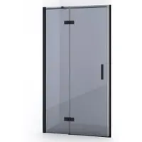 Maxaro Diamond Douchedeur 100cm Mat Zwart Rookglas Draaideur | Douchedeur | Douchedeur Draaibaar | Douchedeur op maat