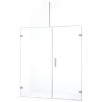 Maxaro Diamond Douchedeur | 175 cm Rvs Helder glas Draaideur | Douchedeur glas | Glazen Douchedeur | Nisdeur Douchewand