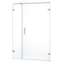 Maxaro Diamond Douchedeur 125 cm Rvs Helder Glas Draaideur | Douchedeur glas | Glazen Douchedeur | Nisdeur Douchewand