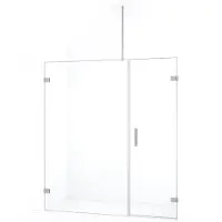 Maxaro Diamond Douchedeur | 175 cm Rvs Helder glas Draaideur | Douchedeur glas | Glazen Douchedeur | Nisdeur Douche
