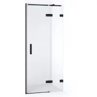 Maxaro Diamond Douchedeur | 80 cm Mat zwart Helder glas Draaideur | Douchedeur glas | Glazen Douchedeur | Nisdeur Douche