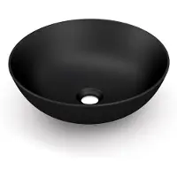 Maxaro Waskom Clasico Keramiek Mat zwart 39,5x13,5cm Rond | Waskom mat zwart