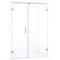 Maxaro Diamond Douchedeur | 135 cm Chroom Helder glas Draaideur | Douchedeur glas | Glazen Douchedeur | Nisdeur Douche