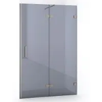 Maxaro Diamond Douchedeur | 110cm Rvs Rookglas | 200cm Hoog | 8mm Veiligheidsglas | Douchedeuren | Douchedeur glas | Glazen Douchedeur | Nisdeur Douche