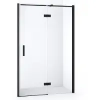 Maxaro Diamond Douchedeur | 120 cm Mat zwart Helder glas Draaideur | Douchedeur glas | Glazen Douchedeur | Nisdeur Douche