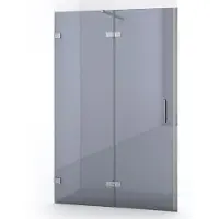 Maxaro Diamond Douchedeur | 120 cm Chroom Rookglas Draaideur | Douchedeur | Douchedeur Draaibaar | Douchedeur op maat