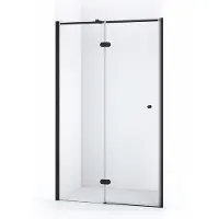Maxaro Amber Douchedeur | 120 cm Mat zwart Helder glas Draaideur | Douchedeur glas | Glazen Douchedeur | Nisdeur Douche