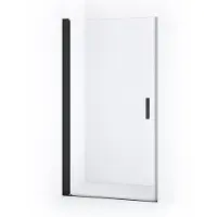 Maxaro Diamond Douchedeur 90cm Mat Zwart Helder Glas Draaideur | Douchedeur | Douchedeur Draaibaar | Douchedeur Inklapbaar
