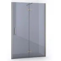 Maxaro Diamond Douchedeur 120cm Rvs Rookglas Draaideur 200cm Hoog 8mm Veiligheidsglas Verstelbaar | Douchedeur | Draaideur Douche | Glazen Douchedeur