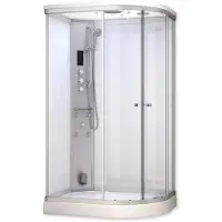 Maxaro Modera 1 Persoons Stoomcabine | 120x90 cm Wit glas Schuifdeur Offset