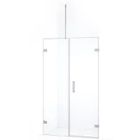 Maxaro Diamond Douchedeur | 105 cm Chroom Helder glas Draaideur | Douchedeur glas | Glazen Douchedeur | Nisdeur Douche