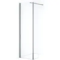 Maxaro Diamond Inloopdouche | 50 cm Chroom Helder glas Vaste wand met zijwand