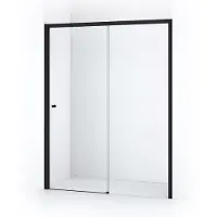 Maxaro Crystal Comfort Douchedeur 150 cm Mat zwart Helder glas Schuifdeur | Douchedeur Schuifdeur | Schuifdeur Douche | Schuifwand douche