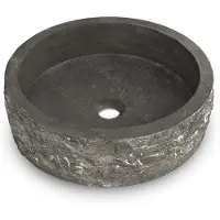 Maxaro Novanta Waskom 40x12cm Rond Blauw Natuursteen | Waskom | Waskom Badkamer | Waskom voor Badkamer | Waskommen