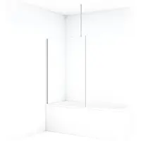 Maxaro Diamond Badwand 100cm Chroom Helder Glas 8mm veiligheidsglas| Badwand | Badwand Glas | Badscherm | Glazen Badwand