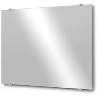 Maxaro Badkamerspiegel Solo 90x60cm - Spiegelhouders Rond Chroom - Badkamer Spiegel | Grote Spiegel Badkamer | Luxe Design Spiegel