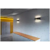 SLV LED Wandlamp | 21W 1700K 580lm 917 | IP20 Dimbaar Zwart | CARISO