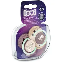 Lovi Dynamische Speen 0-3m 2 stuks Night&Day