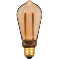 Nordlux LED lamp, filament ontwerp, retro stijl, E27, dimbaar, 3,5W, 1800K (extra warm wit), goud, artikelnummer 2080082758