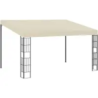 vidaXL Wandtuin, 3x4 meter, crème, stoffen