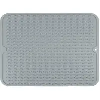 Krumble QUVIO Afdruipmat - Siliconen - Grijs - 40 x 30 x 0,5 cm