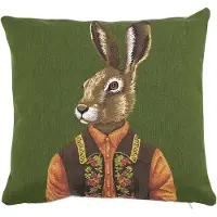 Mars & More gobelin kussen haas groen alpengilet 45x45cm