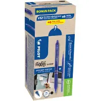 Pilot Frixion Ball Clicker | 12 rollers en 6+6 vullingen 0 | 7 mm | blauw