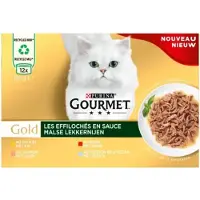 Gourmet 4x Purina Gold Malse Lekkernijen ( kip, rund, zalm en zeevis)