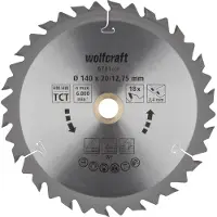Wolfcraft - Cirkelzaagblad 140x12,75mm - 18 Tanden - Zaagblad voor Cirkelzaag - Serie bruin - 6731000