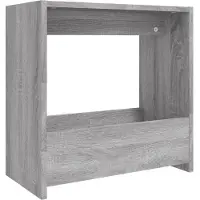 vidaXL Bijzettafel 50x26x50 cm bewerkt hout grijs sonoma eikenkleurig