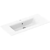 Saqu Fluente Wastafelblad 1 bak 1 krg 101x46x1 cm Glans Wit