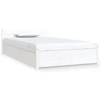 vidaXL Bedframe met lades wit 90x190 cm