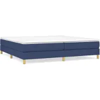 vidaXL Boxspring met matras stof blauw 200x200 cm