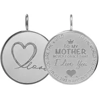 Ixxxi Charm Pendant Mother Love Big Zilver