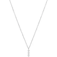 Lucardi Ketting zilver / transparant