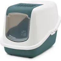 Savic Beeztees kattenbak Nestor Donkergroen/Wit 56 x 39 x 39 cm