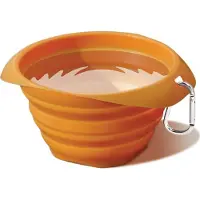 Kurgo Collaps-a-Bowl - Opvouwbare / inklapbare voerbak voor honden voor onderweg - Oranje