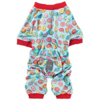 Fuzzyard Pyjama You Drive Me Glazy Lichtblauw&Rood - Hondenkleding - Size 6 59-62 Cm