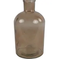 Countryfield vaas - lichtbruin/transparant - glasA - apotheker fles - D17 x H31 cm - Vazen