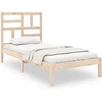 vidaXL Bedframe massief hout 75x190 cm