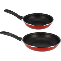 Gerimport 2x Formaten koekenpannen set Merida 28 en 22 cm diameter - Koekenpannen