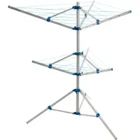 Brunner LAUN-TREE 3A Wasrek met Uitschuifbare Droogarmen - 14 Meter Drooglijn - Inklapbaar - Aluminium Frame