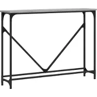 vidaXL Wandtafel 102x22,5x75 cm bewerkt hout grijs sonoma eikenkleurig