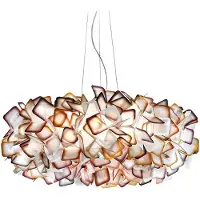 Slamp Hanglampe , Clizia, dimbare, Oranje, Woonkamer, Kunststof, Designer