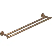Ivy Aia Accessoires Wandhanddoekrek 60cm dubbel Geborsteld mat koper PVD